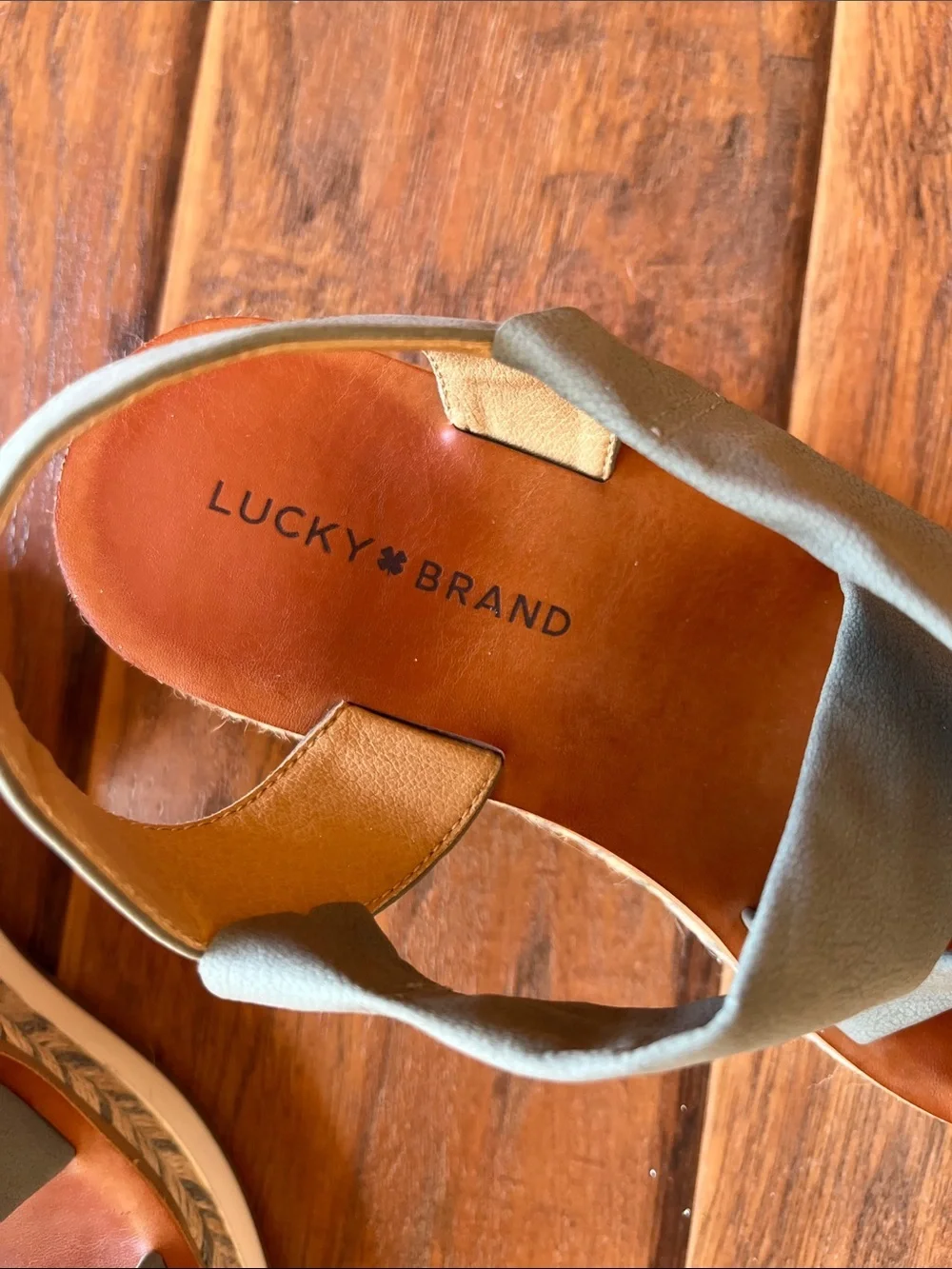 Lucky Brand Olive Strappy Leather Sandals